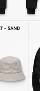 FOCUS Bucket Hat Sand — back