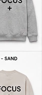 FOCUS Crewneck Sweater Sand — back