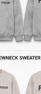 FOCUS Crewneck Sweater Sand — front