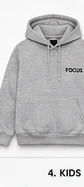 FOCUS Kids Hoodie Grey — back